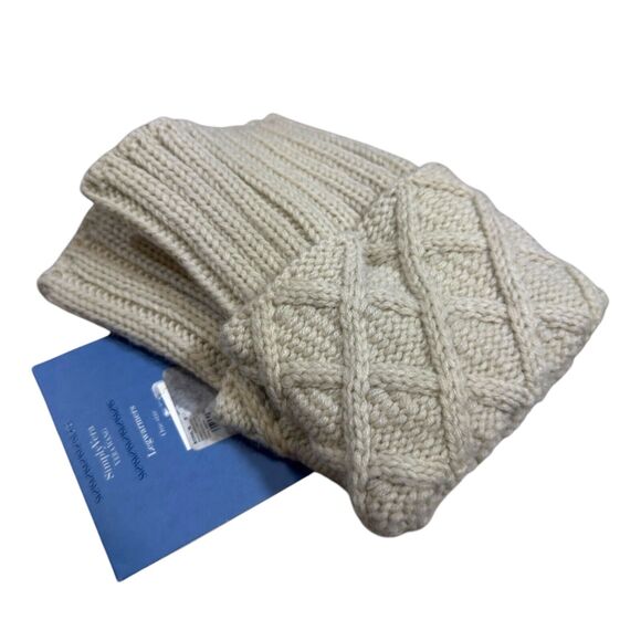 GAP Simply Vera Wang Leg Warmer Women's White Gray Knit Comfort One Size NWT - Picture 3 of 7